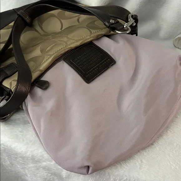 Coach Metallic Bronze and Beige Handbag 2012 - EUC - Picture 11 of 14